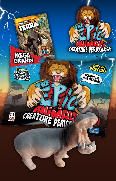 3 BUSTINE THE EPIC ANIMALS CREATURE PERICOLOSE DIRAMIX